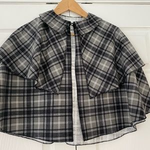 NEW Halloween Costume Sherlock Holmes Detective Cape / Plaid Cloak / Steampunk